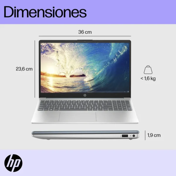Notebook HP 15-fd0267la Intel Core i5 8GB RAM 512GB SSD 15.6" Táctil FHD Windows 11 Incluye Mochila y Mouse HP