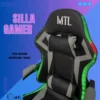 D_NQ_NP_2X_810830-MLA88164400726_072025-F.webp Silla Gamer Gris Mtl Ergonomica Masajeadora Con Luz Led Material del tapizado Cuero sintético
