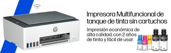 Impresora Multifuncional HP Smart Tank 580 Sistema Continuo a Color Wi-Fi 1F3Y2A