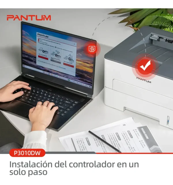 Impresora Laser Monocromatica Pantum P3010dw Wifi Doble Faz Color Blanco