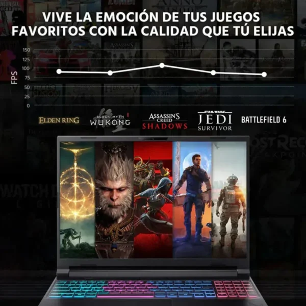 Notebook Acer Nitro V 16 Gaming con Intel Core i7, RTX 5060, 32GB RAM y Mochila