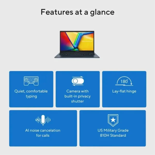 Notebook Asus VivoBook de 14" con Intel Core i3, 8GB de RAM y SSD de 128GB