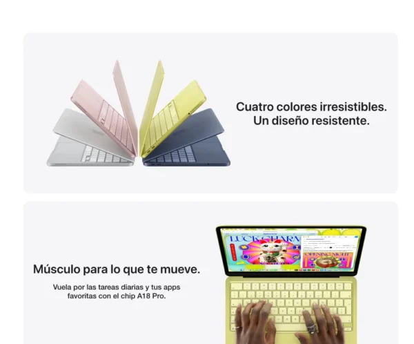 Apple 2026 Macbook Neo (de 13 Pulgadas, Chip A18 Pro De Apple Con Cpu De 6 Núcleos Y Gpu De 5 Núcleos, 8gb Memoria Unificada, 512 gb) - Índigo