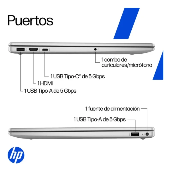 Notebook HP 15-fd2351la Intel Core Ultra 5 8GB RAM 512GB SSD 15,6" Táctil FHD Windows 11