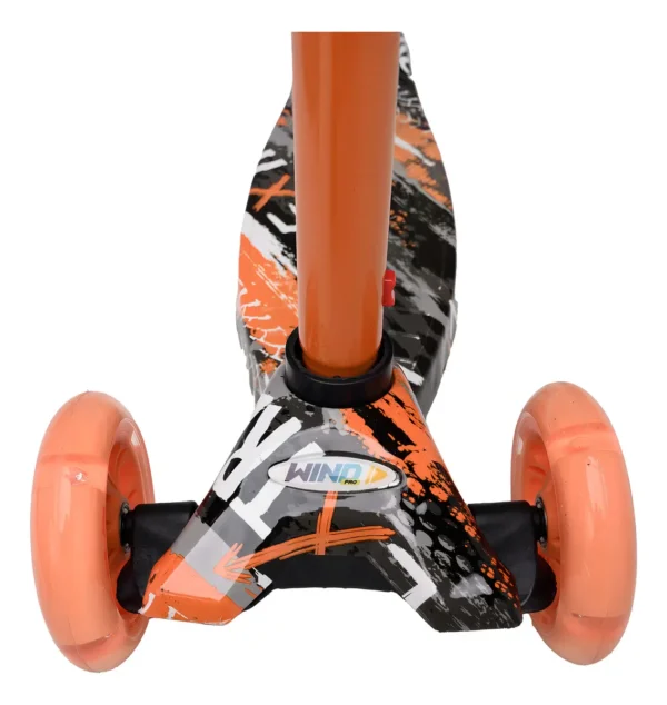 Monopatin Infantil Rainbow 3 Ruedas Led Wind Color Naranja