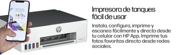 Impresora HP Smart Tank 210 Sistema Continuo Color Wi-Fi
