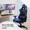D_NQ_NP_2X_905048-MLA93939449644_102025-F.webp Silla Gamer Alpina Ergonomica Giratoria Reclinable Pre Ft055 Color Negro Material del tapizado Cuero sintético