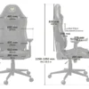 D_NQ_NP_2X_928657-MLA101054953965_122025-F.webp Silla Gamer Ergonomica Cougar Explore Royal Gris Claro Tela Tejida