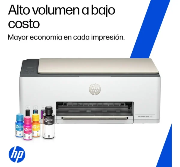 Impresora Multifuncional HP Smart Tank 583 Sistema Continuo a Color con Wi-Fi