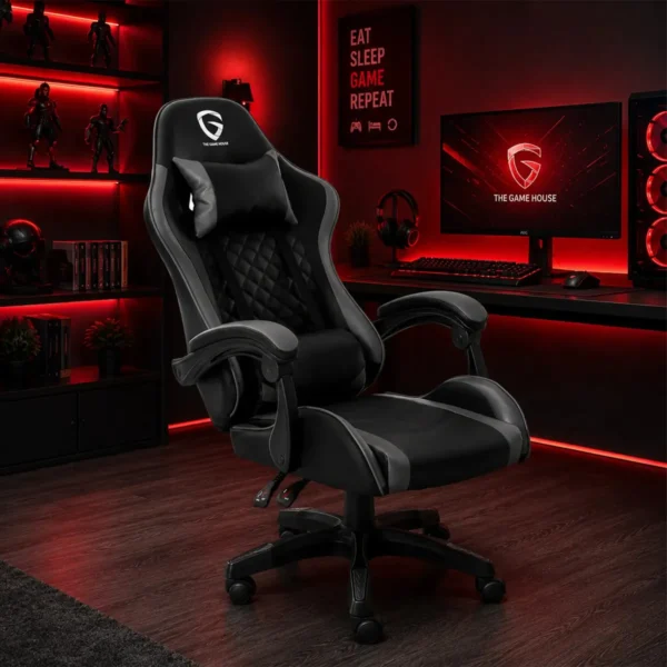 D_NQ_NP_2X_955837-MLA112725075270_062026-F.webp Silla Gamer Ergonómica The Game House con Respaldo Reclinable y Soporte Lumbar