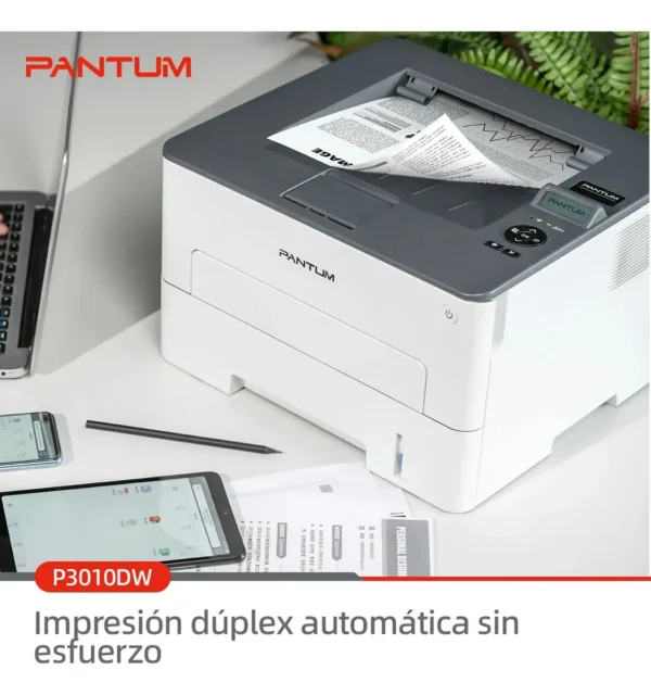 Impresora Laser Monocromatica Pantum P3010dw Wifi Doble Faz Color Blanco
