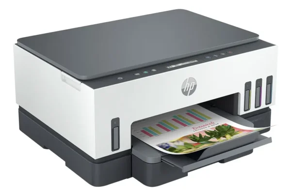 Impresora Multifuncional HP Smart Tank 720 Sistema Continuo a Color Wi-Fi Duplex (Doble Cara Automático)