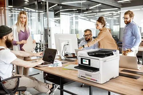 Impresora Multifunción Epson Workforce Pro Wf-c5890 Con Wifi Color Blanco