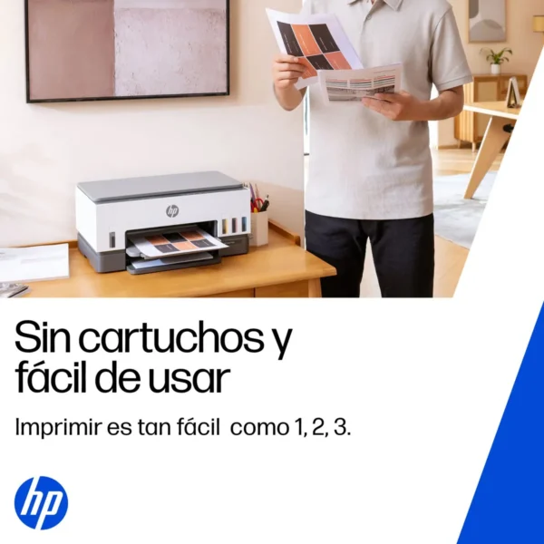 Impresora Multifuncional HP Smart Tank 720 Sistema Continuo a Color Wi-Fi Duplex (Doble Cara Automático)
