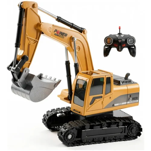 Auto Control Remoto Grua Excavadora Alta Calidad Amarillo Excavadora