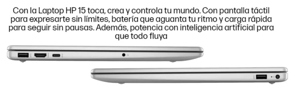 Notebook HP 15-fd2351la Intel Core Ultra 5 8GB RAM 512GB SSD 15,6" Táctil FHD Windows 11