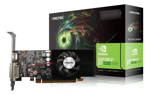 Tarjeta Gráfica Arktek Nvidia GeForce GT 1030 2GB GDDR5 HDMI DVI PCIe Low Profile