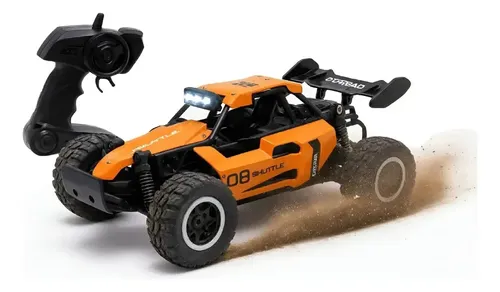 Auto A Control Remoto Recargable 4x4 Camioneta Alta Calidad Con Amortiguadores | Rock Crawler Metal Todo Terreno Off-road | Juguete Con Luces Led Control Neumáticos Alto Rendimiento Naranja