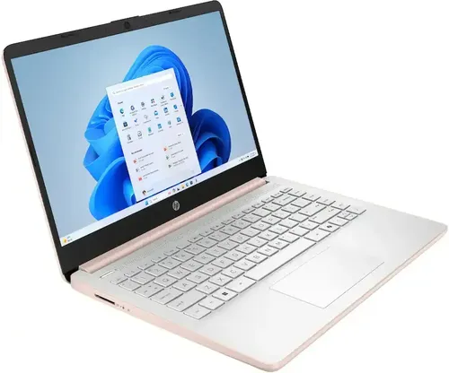 Laptop Hp 14 Pulgadas Intel N150 4 Ram 128 Ssd Ufs Oro Rosa Palido