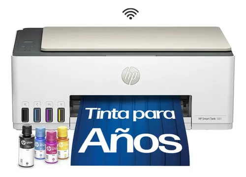Impresora Multifuncional HP Smart Tank 583 Sistema Continuo a Color con Wi-Fi
