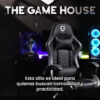 D_NQ_NP_803106-MLA91210866625_082025-F.jpg Silla Gamer Ergonómica The Game House con Respaldo Reclinable y Soporte Lumbar