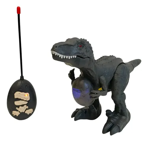 Dino A Radio Control Con Luces Y Movimiento El Duende Azul Multicolor Dino