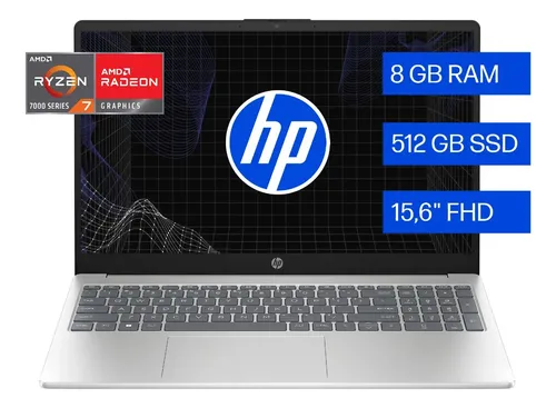 Notebook HP 15-fc0287la AMD Ryzen 7 8GB RAM 512GB SSD 15,6" FHD Windows 11