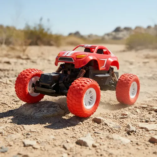 Auto Control Remoto 4x4 MAR-PLAST Rojo Escape Humo Todo Terreno