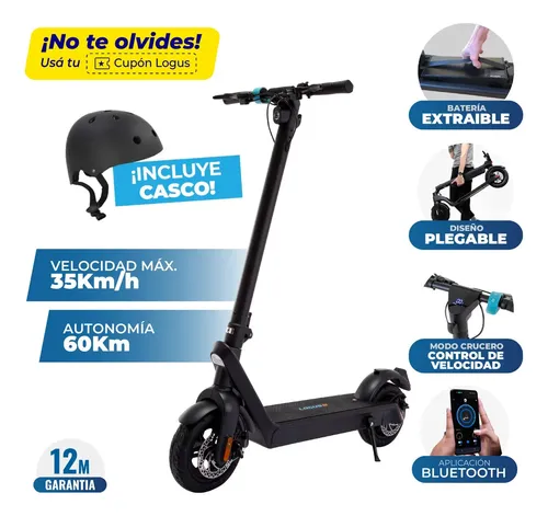 Monopatin Electrico Logus L9 500w - 10 - Auton.60km 35km/h Color Negro