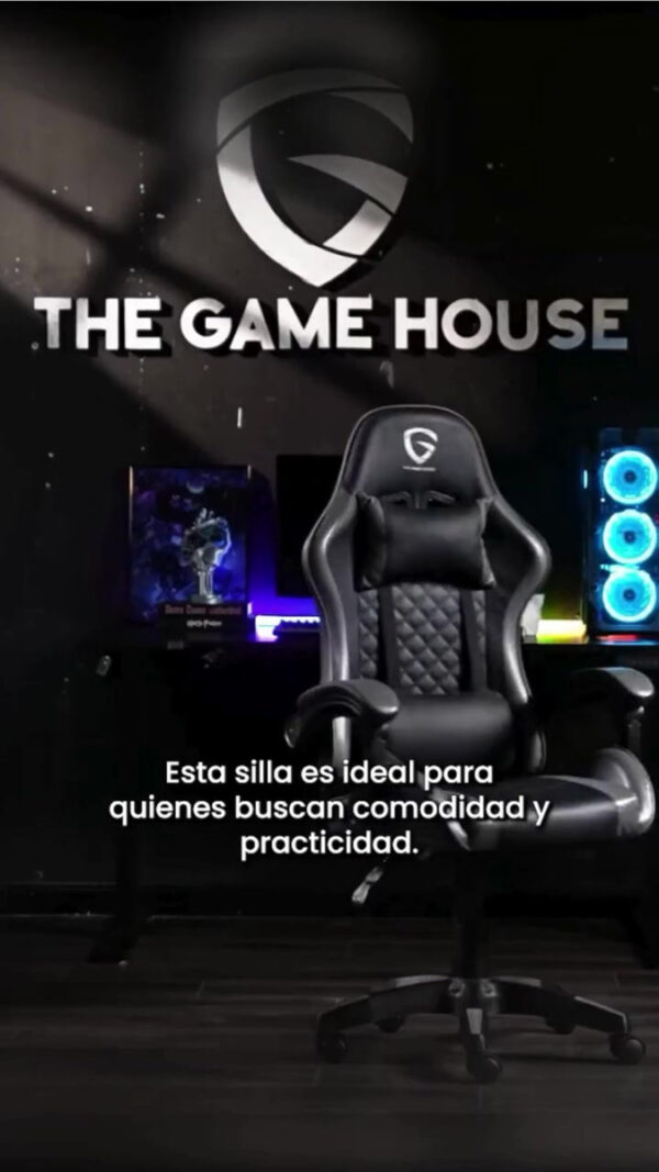 D_NQ_NP_901816-MLA90118212255_082025-F.jpg Silla Gamer Ergonómica The Game House con Respaldo Reclinable y Soporte Lumbar