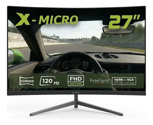 Monitor Gamer 27 X-micro Curvo Vga Hdmi 120hz 1ms X27cfe