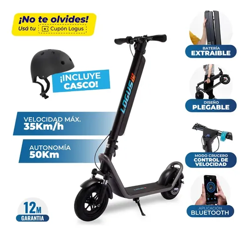 Monopatín Eléctrico Logus L11 450W 50km Autonomía 35km/h