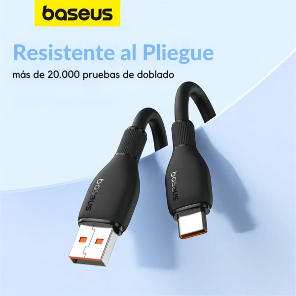 D_Q_NP_626489-MLA91478031058_092025-F.webp Cable Baseus Pudding Series Usb-A /USB-C Carga Rapida 100W 6A 1.2 metros