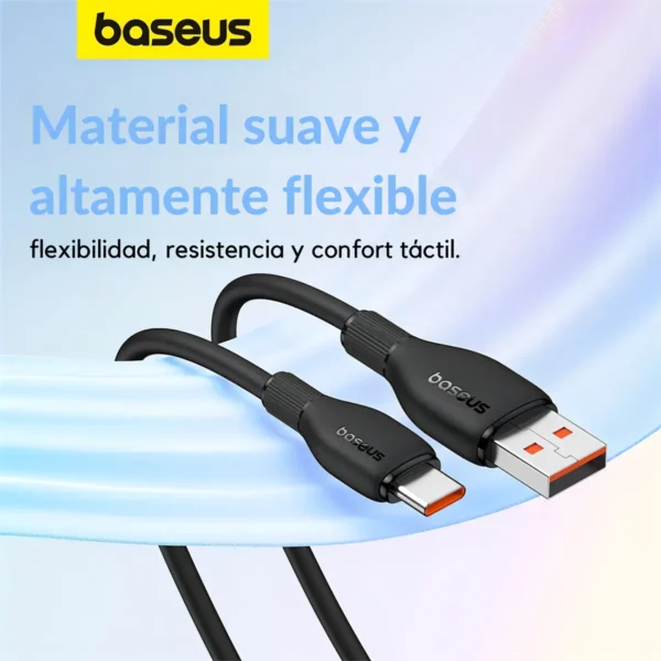 D_Q_NP_665627-MLA91876205799_092025-F.webp Cable Baseus Pudding Series Usb-A /USB-C Carga Rapida 100W 6A 1.2 metros