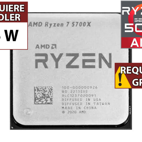 Procesador Amd Ryzen 7 5700X 3.4GHZ 8 Nucleos 16 Hilos 32MB Cache Tdp 65W AM4 - Outlet - Usado - OEM - No Trae Video Sin Caja Ni Cooler Ventilador