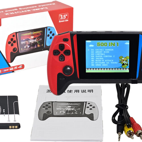 Consola Juegos Q21 500 Juegos Bateria BL-5C 1200MAH 3.5 Pulgadas Incluye Cable USB Tipo C Y Cable De Video Rca