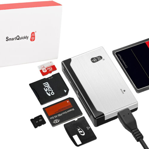 Lector De Memorias USB C235 5 En 1 Cf SD Microsd Compact Flash Memory Stick Pro Xd Incluye Cable Microusb Desmostable