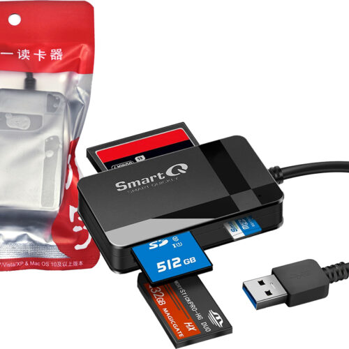 Lector De Memorias USB 3.0 C368 4 En 1 SD Microsd Cf Compact Flash Memory Stick Pro