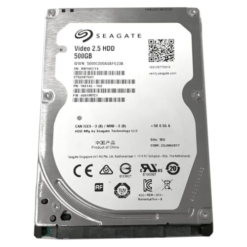 Disco Rigido 500GB 2.5 SATA Seagate Video 5400RPM 16MB 7MM Netbook Notebook - Usado - Pull - Sin Detalles Esteticos