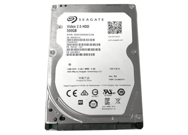 Disco Rigido 500GB 2.5 SATA Seagate Video 5400RPM 16MB 7MM Netbook Notebook - Usado - Pull - Sin Detalles Esteticos
