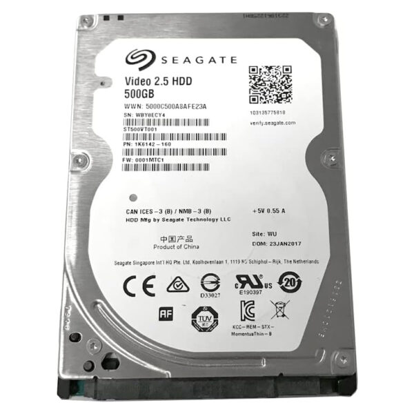 Disco Rigido 500gb 2.5 Sata Seagate Video 5400rpm 16mb 7mm Netbook Notebook - Usado - Pull - Sin Detalles Esteticos