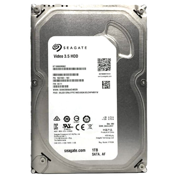 Disco Rigido 1tb 3.5 Sata 3 Seagate Pipeline Para Dvr Vigilancia - Usado - Pull - Minimos Detalles Esteticos