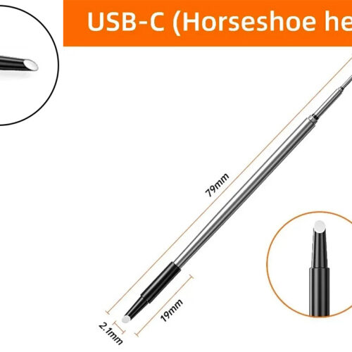 Punta De Hierro Para Soldador USB-C - Repuesto Para Soldador Cod 21325 21324 21323