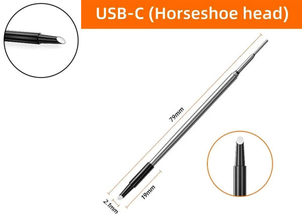 Punta De Hierro Para Soldador USB-C - Repuesto Para Soldador Cod 21325 21324 21323