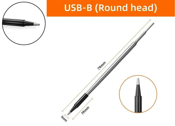 Punta De Hierro Para Soldador USB-B - Repuesto Para Soldador Cod 21325 21324 21323