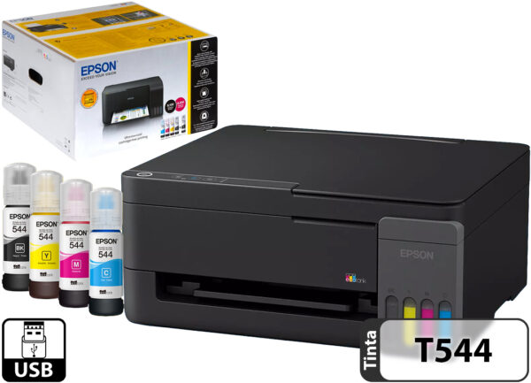 dptcap21904.jpg Impresora Epson L3310 Multifuncion Sistema Continuo Ecotank Incluye Cable Usb Y Tension Usa Tinta T544