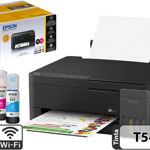 Impresora Epson L3350 Multifuncion Wifi Sistema Continuo Incluye Cable De Tension Alimentacion Y Tinta T544