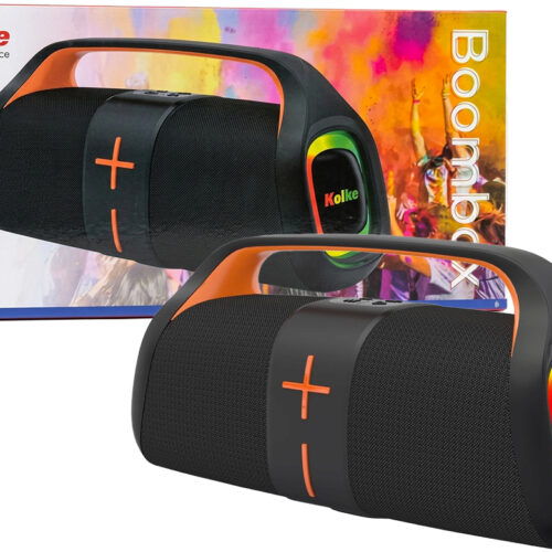 Parlante Kolke KPM-688 Boombox 40W 1XUSB 1XMICROSD 1XJACK3.5MM RGB Tws Fm Bluetooth 5.3 Bateria 3600MAH Dimensiones 32.2X11.5X15.5CM Incluye Transformador Y Cable USB Tipo C