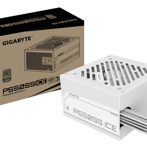 Fuente Gigabyte 550W GP-P550SS 80 Plus Silver ATX 3.1 +12V 45.8A PCIE 6+2 X2 SATA X2 Molex X4 12V 4+4 X1 Blanca