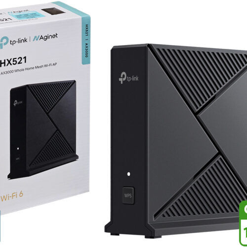 Router Access Point Nodo TP-LINK HX521 AX3000 2XRJ45 Gigabit WIFI 6 Dual Band 5GHZ 2402MBPS 2.4GHZ 574MBPS MU-MIMO WP3 Compatible - Easymesh